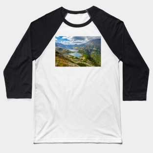 Five Ponds valley scenic landscape in Tatra Mountains Baseball T-Shirt